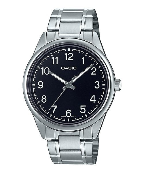 Casio MTP - V005D - 1B4UDF Men's Standard Stainless Steel Black Dial Analog Watch - Zamana.pk Main image