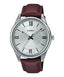 Casio MTP - V005L - 7B5UDF Men's Standard Analog Black Leather Band Silver Dial Watch - Zamana.pk