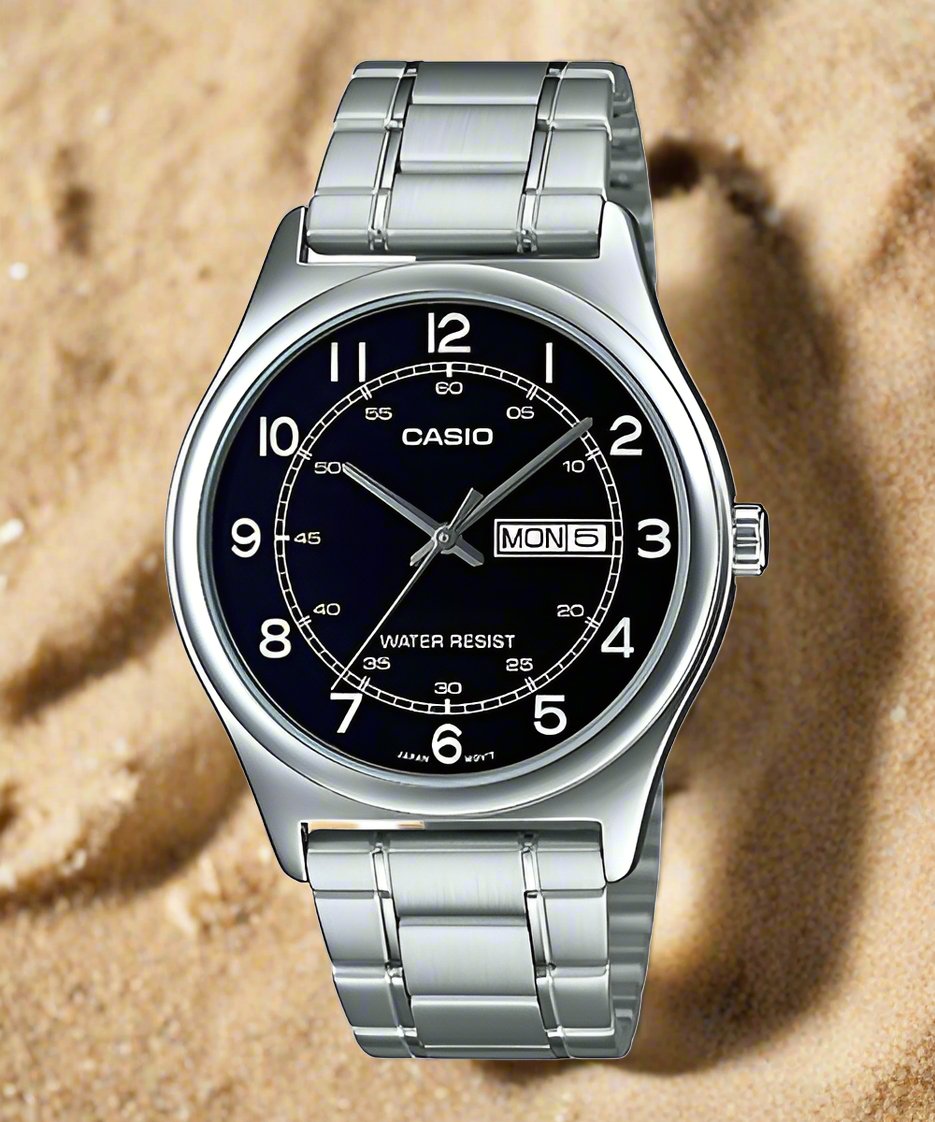 Casio MTP - V006D - 1B2UDF Men's Stainless Steel Easy Reader Dress Watch - Zamana.pk