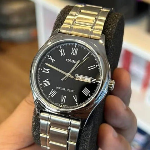 Casio MTP - V006D - 1BUDF - Stainless Steel Watch for Men - Zamana.pk