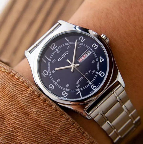 Casio MTP - V006D - 2BUDF Classic Series Men’s Analog Blue DIal Watch - Zamana.pk