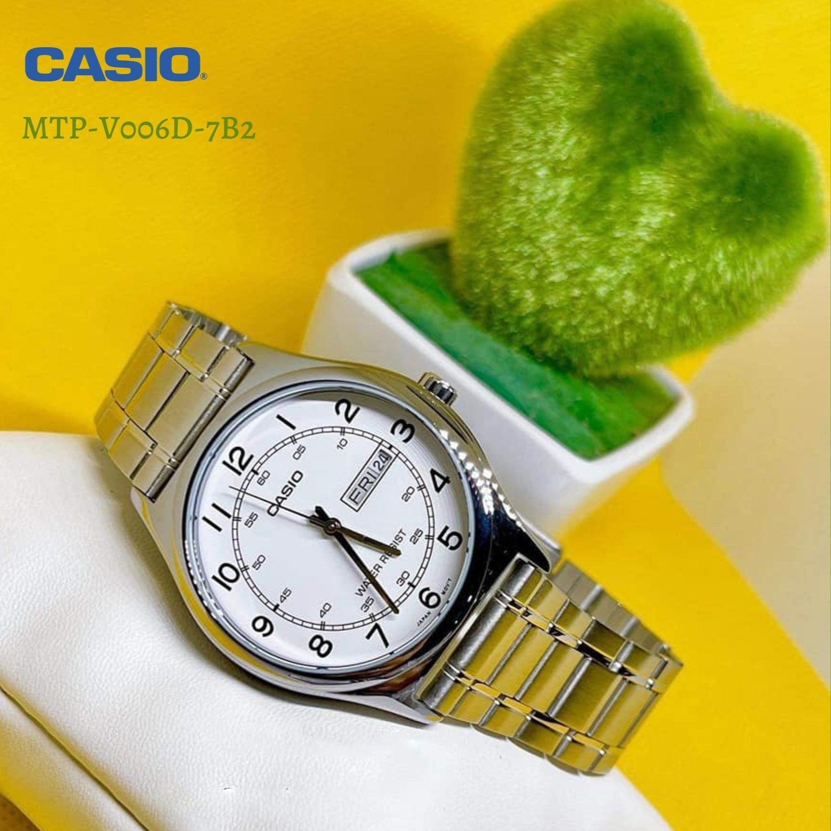 Casio MTP - V006D - 7B2UDF Men's Stainless Steel Dress Watch - Zamana.pk