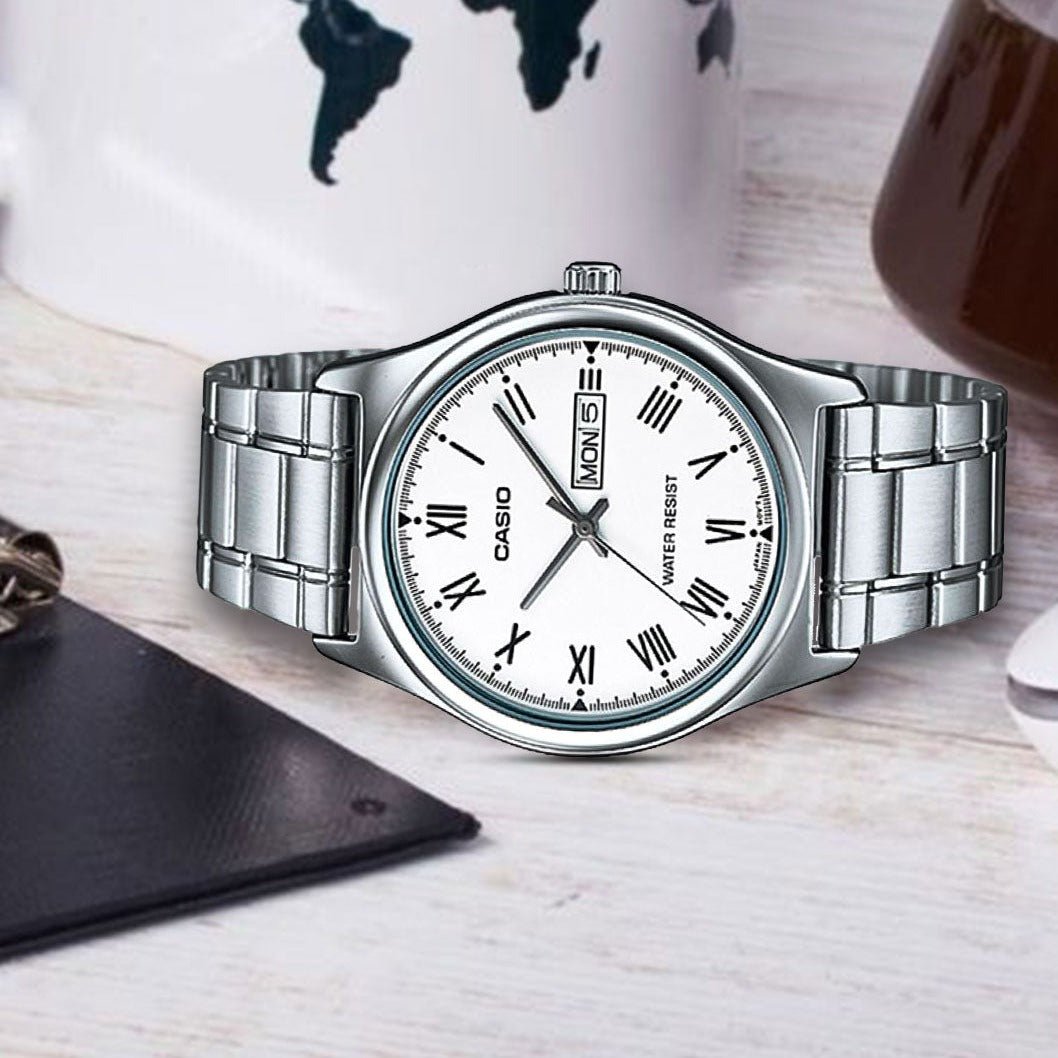 Casio MTP - V006D - 7BUDF Silver Stainless Watch for Men - Zamana.pk