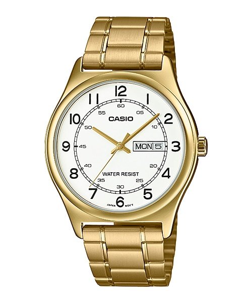 Casio MTP - V006G - 7BUDF Men's Gold Tone Stainless Steel Dress Watch - Zamana.pk Main image
