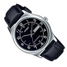 Casio MTP-V006L-1B2 Men's Black Leather Band Black Numbers Analog Dress Watch Secondary image