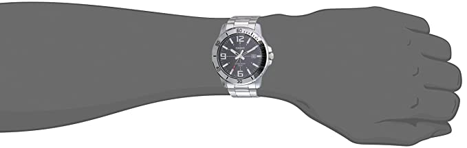 Casio MTP - VD01D - 1BV Men's Enticer Stainless Steel Black Dial Casual Analog Sporty Watch - Zamana.pk