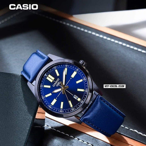 Casio MTP - VD02BL - 2EUDF Stainless Steel Watch for Men - Zamana.pk