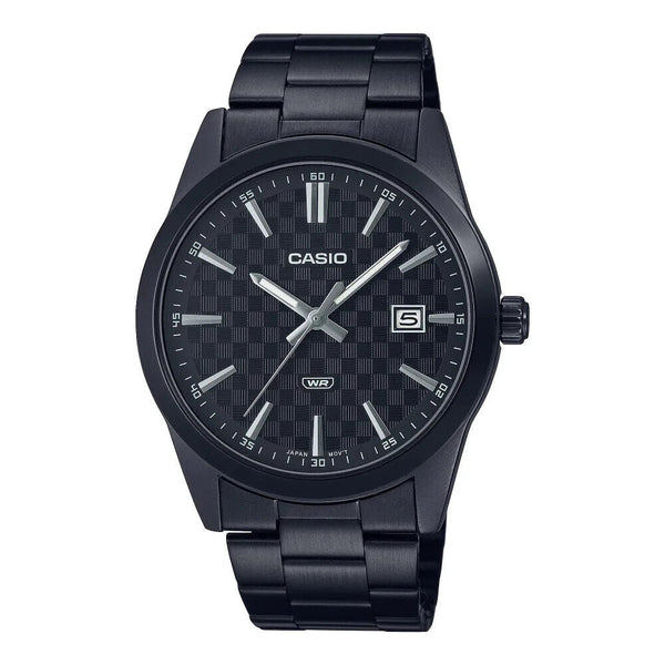 Casio MTP - VD03B - 1AUDF Stanless Steel White Dial 3 - Hand Black dial Analog Men's Watch - Zamana.pk