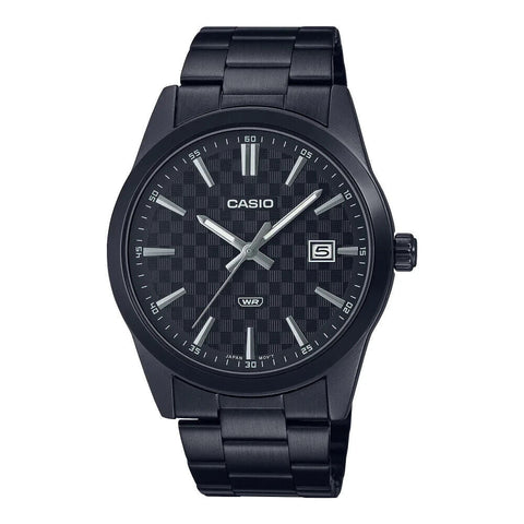 Casio MTP - VD03B - 1AUDF Stanless Steel White Dial 3 - Hand Black dial Analog Men's Watch - Zamana.pk