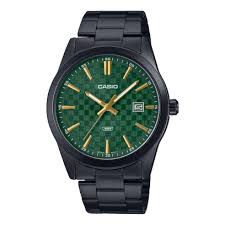 Casio MTP - VD03B - 3AUDF Green Dial Stainless Steel Men's Watch - Zamana.pk Main image