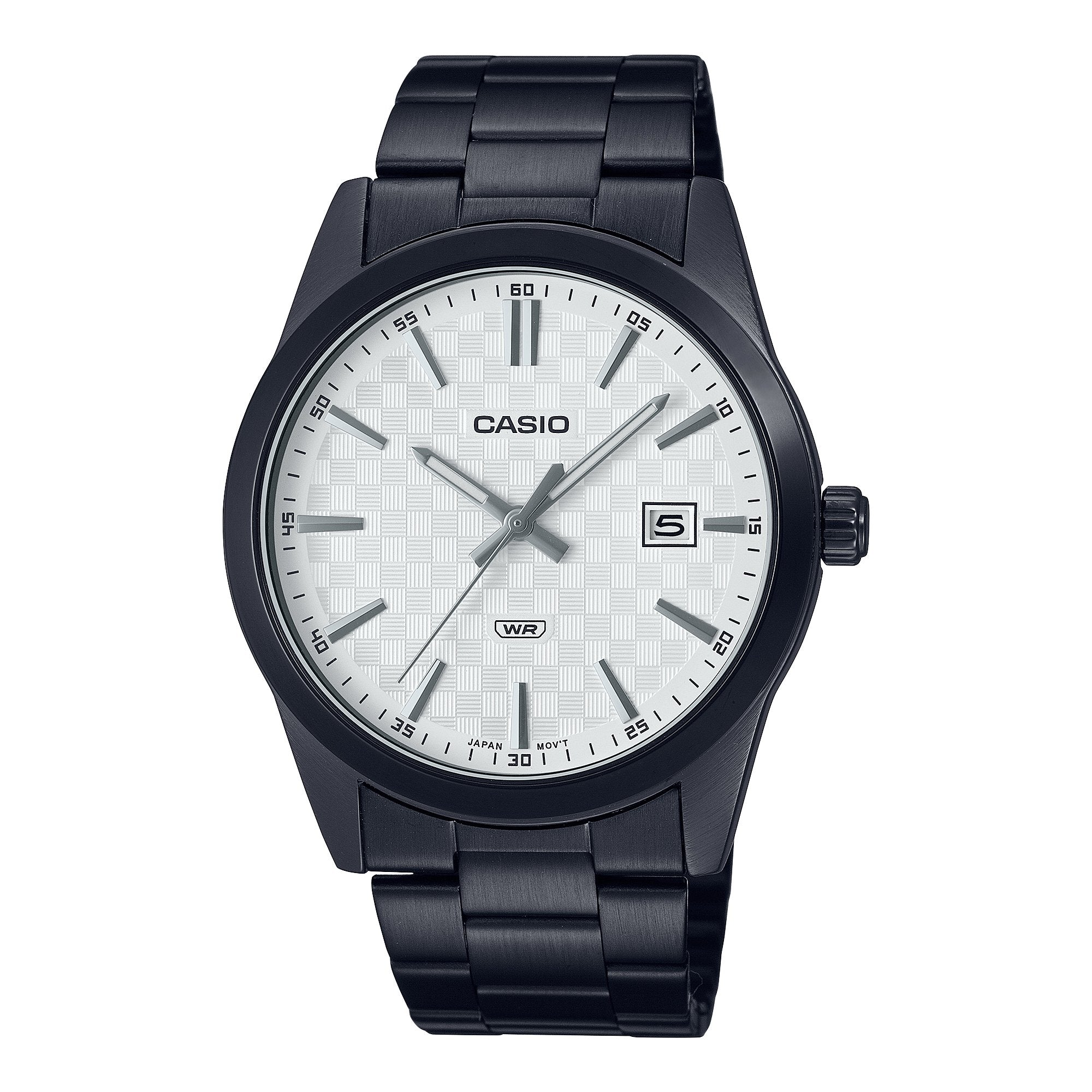 Casio MTP - VD03B - 7AUDF Stanless Steel White Dial 3 - Hand Analog Men's Watch - Zamana.pk Main image