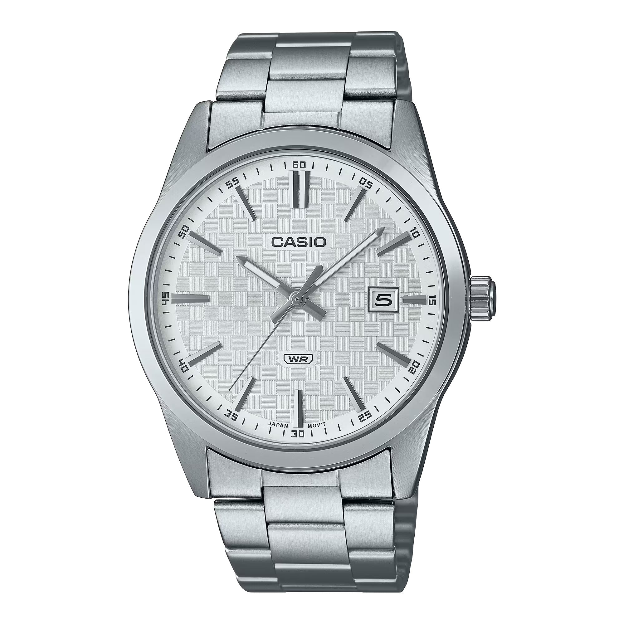 Casio MTP - VD03D - 7AUDF Sleek Silver Men's Quartz Watch with a Striking Silver Dial. - Zamana.pk Main image