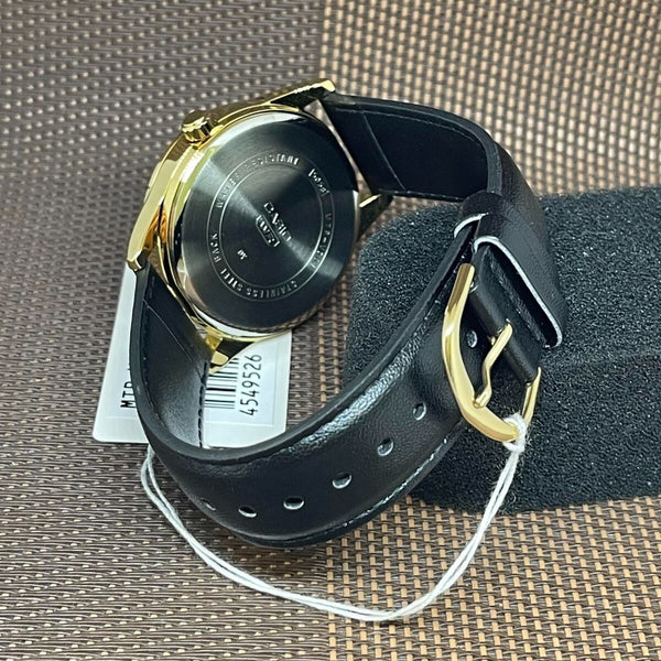 Casio MTP - VD03GL - 1AUDF Men's Standard Gold Tone Stainless Steel Black Dial 3 - Hand Analog Watch - Zamana.pk