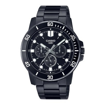 Casio MTP - VD300B - 1EUDF Analog Black Dial Men's Watch - Zamana.pk