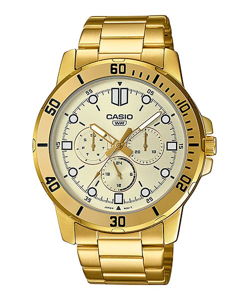 Casio MTP - VD300G - 9E Stainless Steel Watch for Men - Zamana.pk Main image