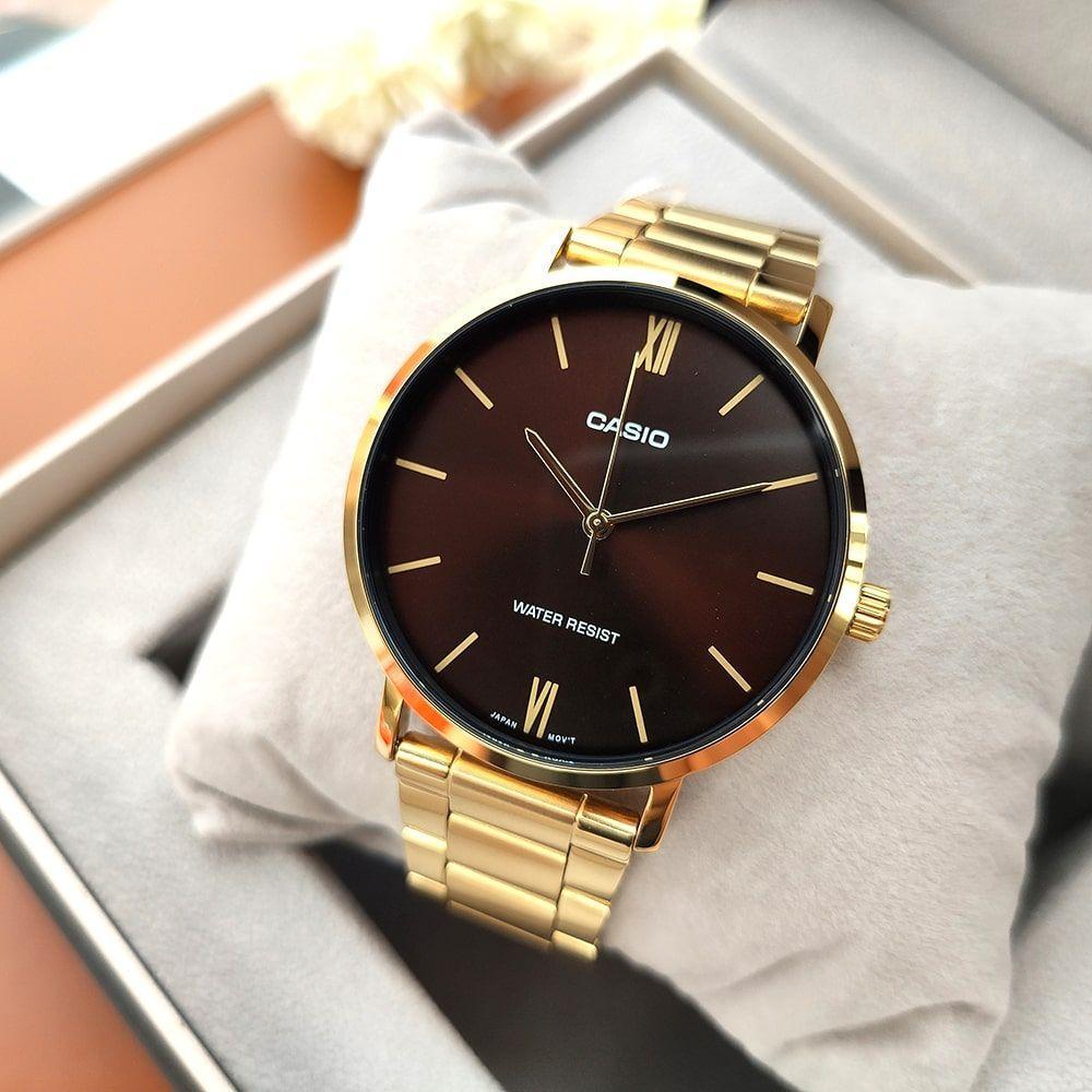 Casio MTP - VT01G - 5BUDF Men's Gold Tone Stainless Steel Watch - Zamana.pk Main image