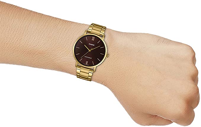 Casio MTP - VT01G - 5BUDF Men's Gold Tone Stainless Steel Watch - Zamana.pk