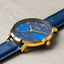 Casio MTP - VT01GL - 2B2UDF Men's Gold Tone Blue Leather Band Blue Dial 3 - Hand Analog Watch - Zamana.pk