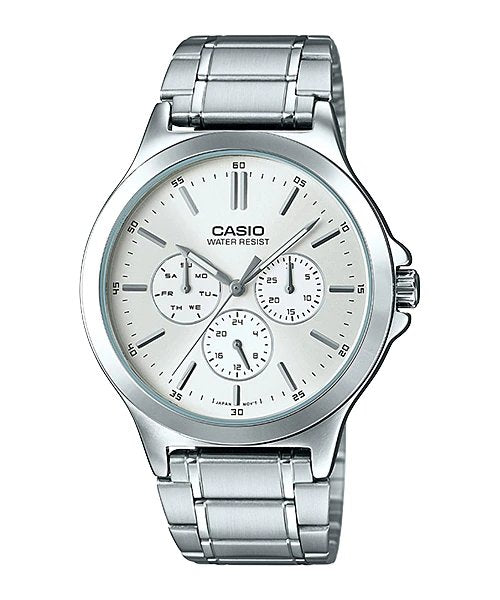 Casio Multi - Dial Stainless Steel Men's Watch MTP - V300D - 7AUDF - Zamana.pk