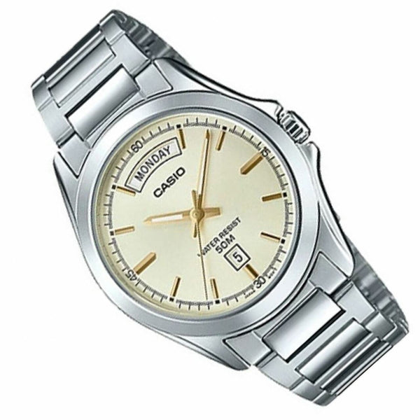 Casio Quartz Male Watch MTP - 1370D - 9A Triple - Fold Clasp - Zamana.pk