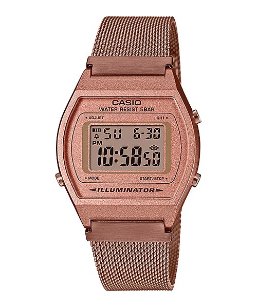 Casio Stainless Steel Mesh Band - B - 640WMR - 5A - For Men - Zamana.pk Main image