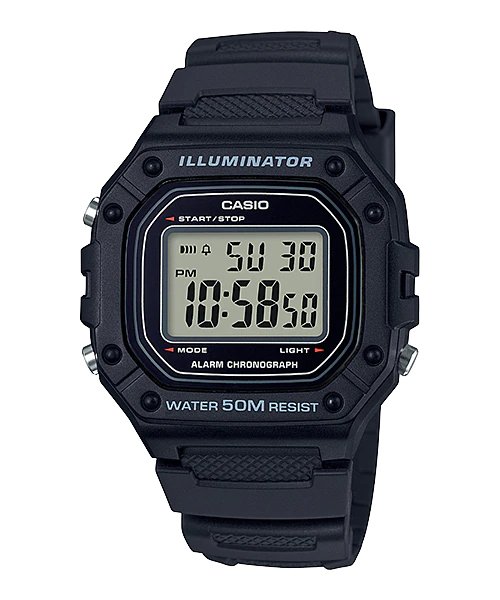 Casio - W - 218H - 1A - Stainless Steel Watch For Men - Zamana.pk