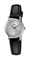 Casio Women's LTP - 1095E - 7A Black Leather Quartz Watch with Silver Dial - Zamana.pk