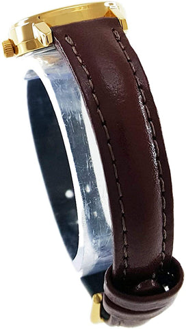 Casio Women's LTP - 1095Q - 9B1 Brown Leather Quartz Watch with Gold Dial - Zamana.pk