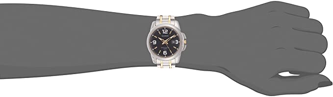 Casio Women's LTP - 1314SG - 1AV Silver Stainless - Steel Quartz Watch with Black Dial - Zamana.pk