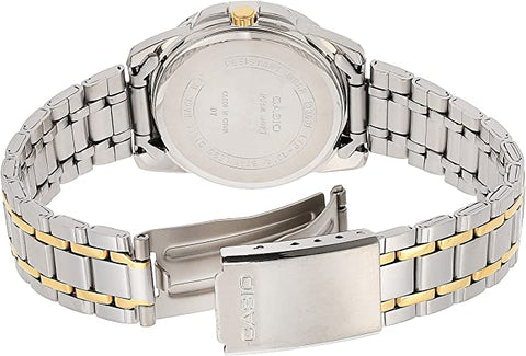Casio Women's LTP - 1314SG - 1AV Silver Stainless - Steel Quartz Watch with Black Dial - Zamana.pk