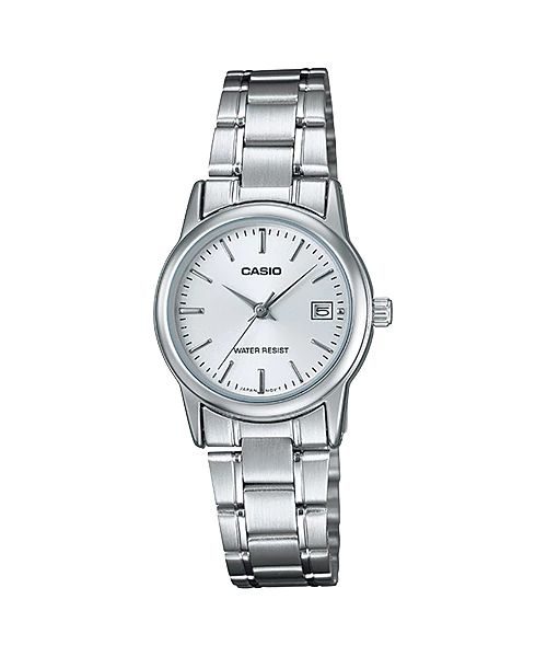 Casio Women's LTP - V002D - 7A Silver Stainless - Steel Quartz Watch - Zamana.pk Main image