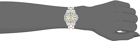 Casio Women's LTP - V004SG - 9A Two Tone Stainless Steel Band Analog Watch - Zamana.pk