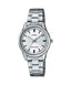 Casio Women's LTP - V005D - 7A White Dial Stainless Steel Band Analog Watch - Zamana.pk
