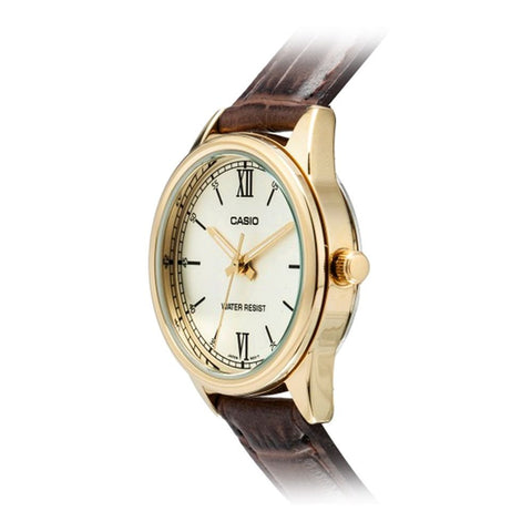 Casio Womens Quartz Watch, Analog Display and Leather Strap LTP - V005GL - 9BUDF - Zamana.pk