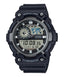 Casio Youth - Combination Analog - Digital Black Dial Men's Watch - AEQ - 200W - 1AVDF - Zamana.pk