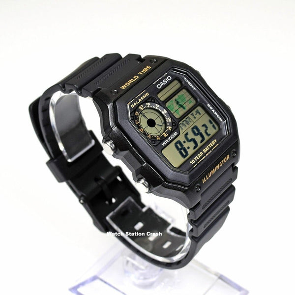Casio Youth Digital Black Dial Men's Watch - AE - 1200WH - 1BVDF (D098) - Zamana.pk