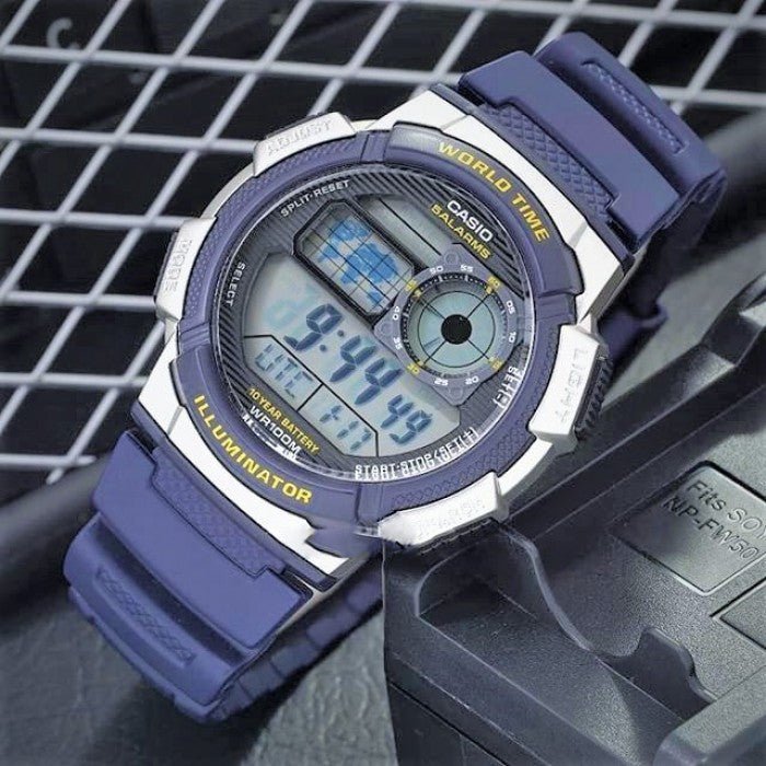 Casio Youth Digital Grey Dial Men's Watch - AE - 1000W - 2AVDF - Zamana.pk Main image