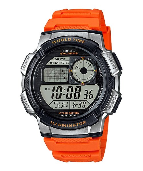 Casio Youth Mens Digital Grey Casual Quartz Casio AE-1000W-4BVDF Secondary image