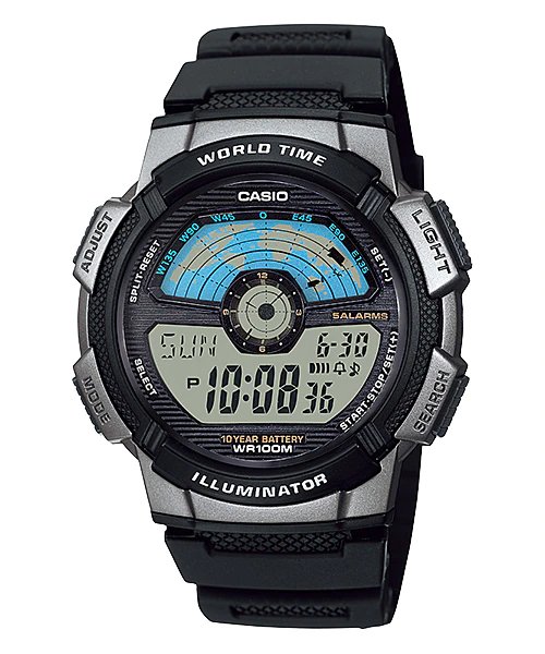 Casio Youth Series Digital Grey Dial Men's Watch - AE - 1100W - 1AVDF - Zamana.pk Main image