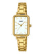 Casio LTP-V009G-7EUDF Women's Analog Wristwatch - Gold-Tone Stainless Steel Band with White Dial