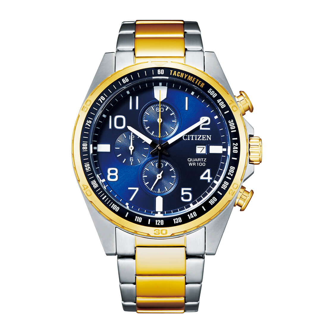 Citizen - AN3654 - 50L - Quartz Chronograph Stainless Steel Watch For Men - Zamana.pk Main image