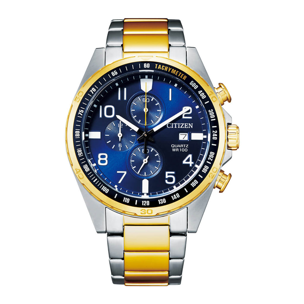 Citizen - AN3654 - 50L - Quartz Chronograph Stainless Steel Watch For Men - Zamana.pk