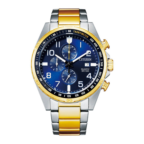 Citizen - AN3654 - 50L - Quartz Chronograph Stainless Steel Watch For Men - Zamana.pk
