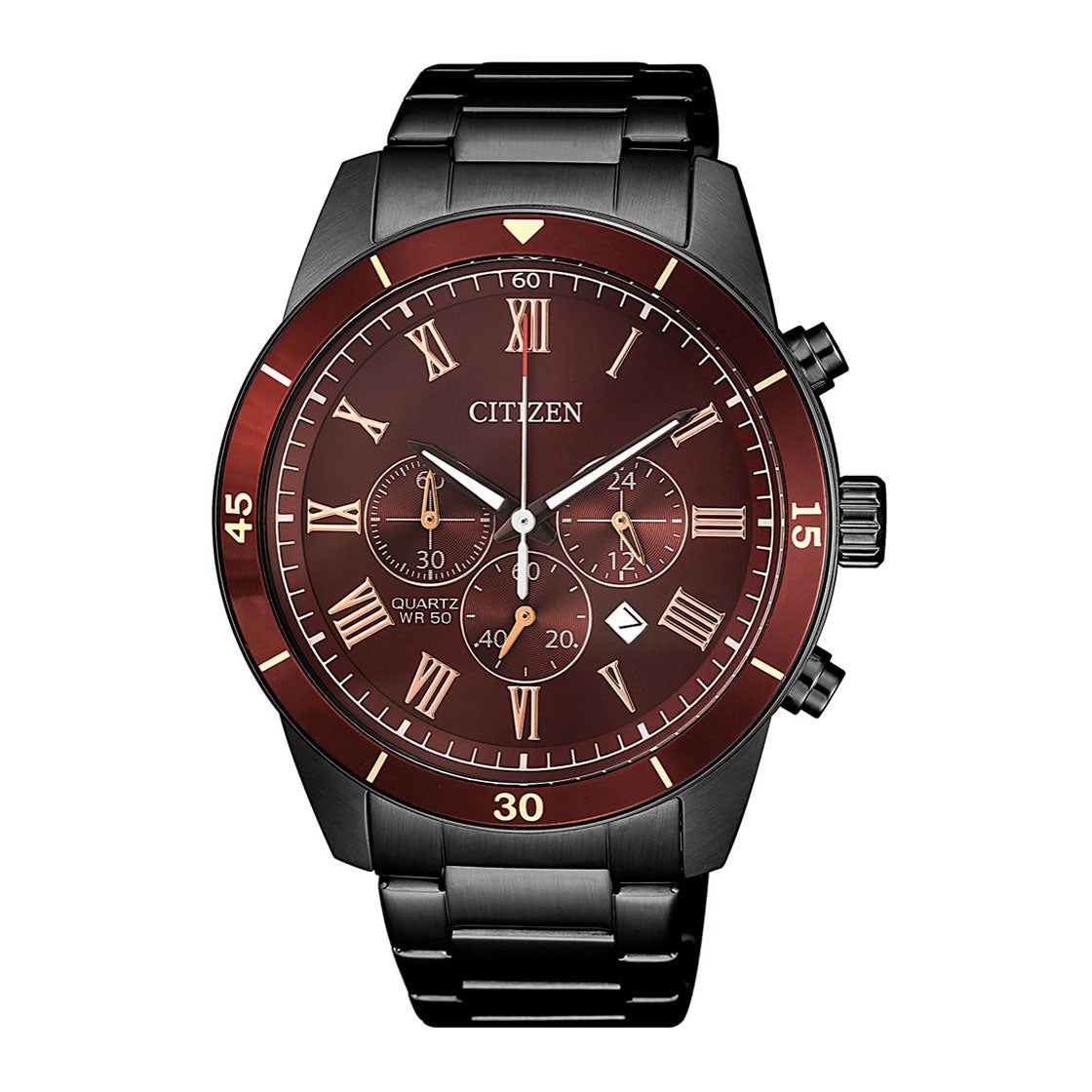 Citizen - AN8167 - 53X - Quartz Chrongraph Stainless Steel Watch For Men - Zamana.pk Main image