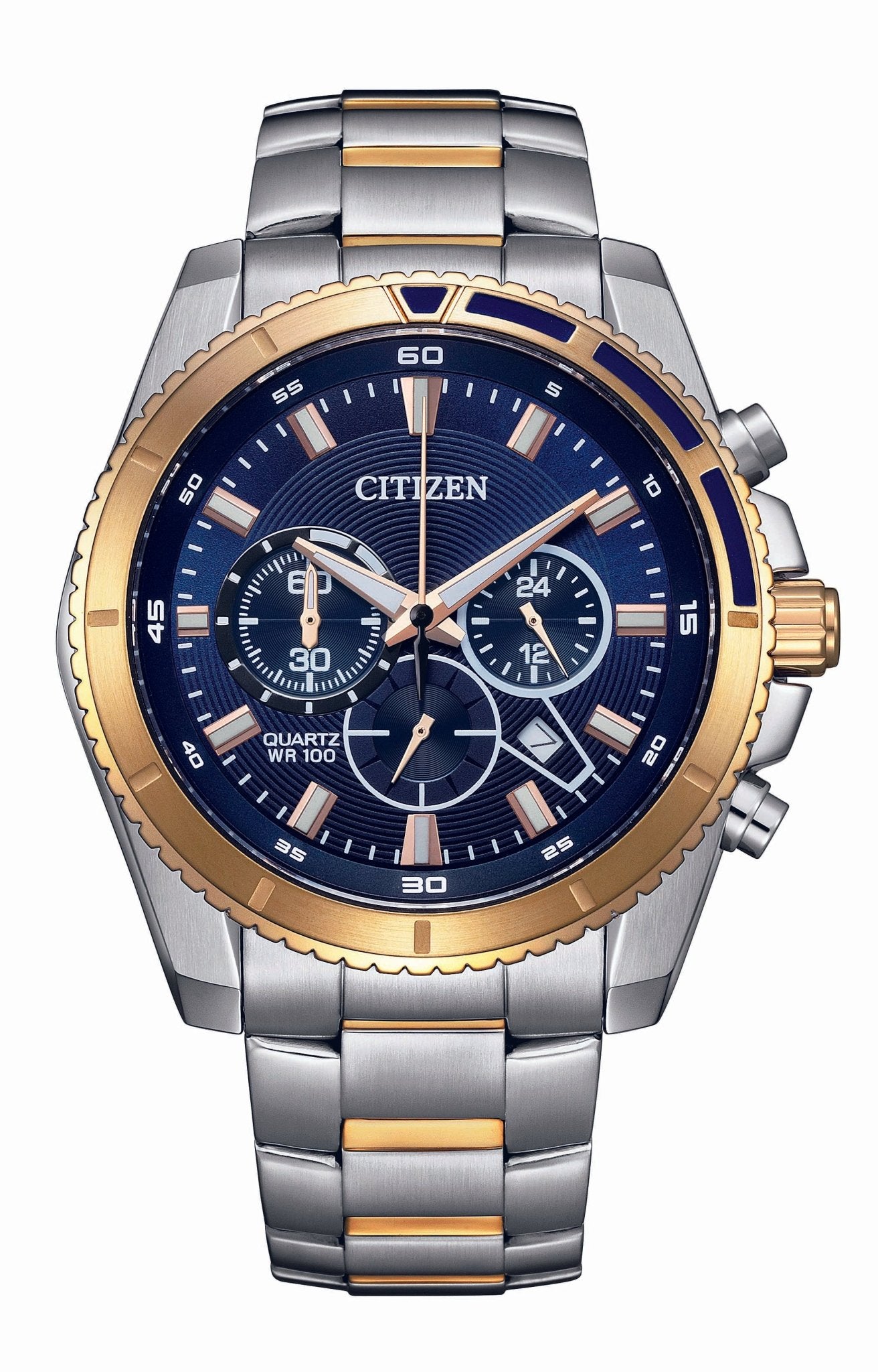 Citizen - AN8206 - 53L - Quartz Chronograph Stainless Steel Watch For Men - Zamana.pk Main image