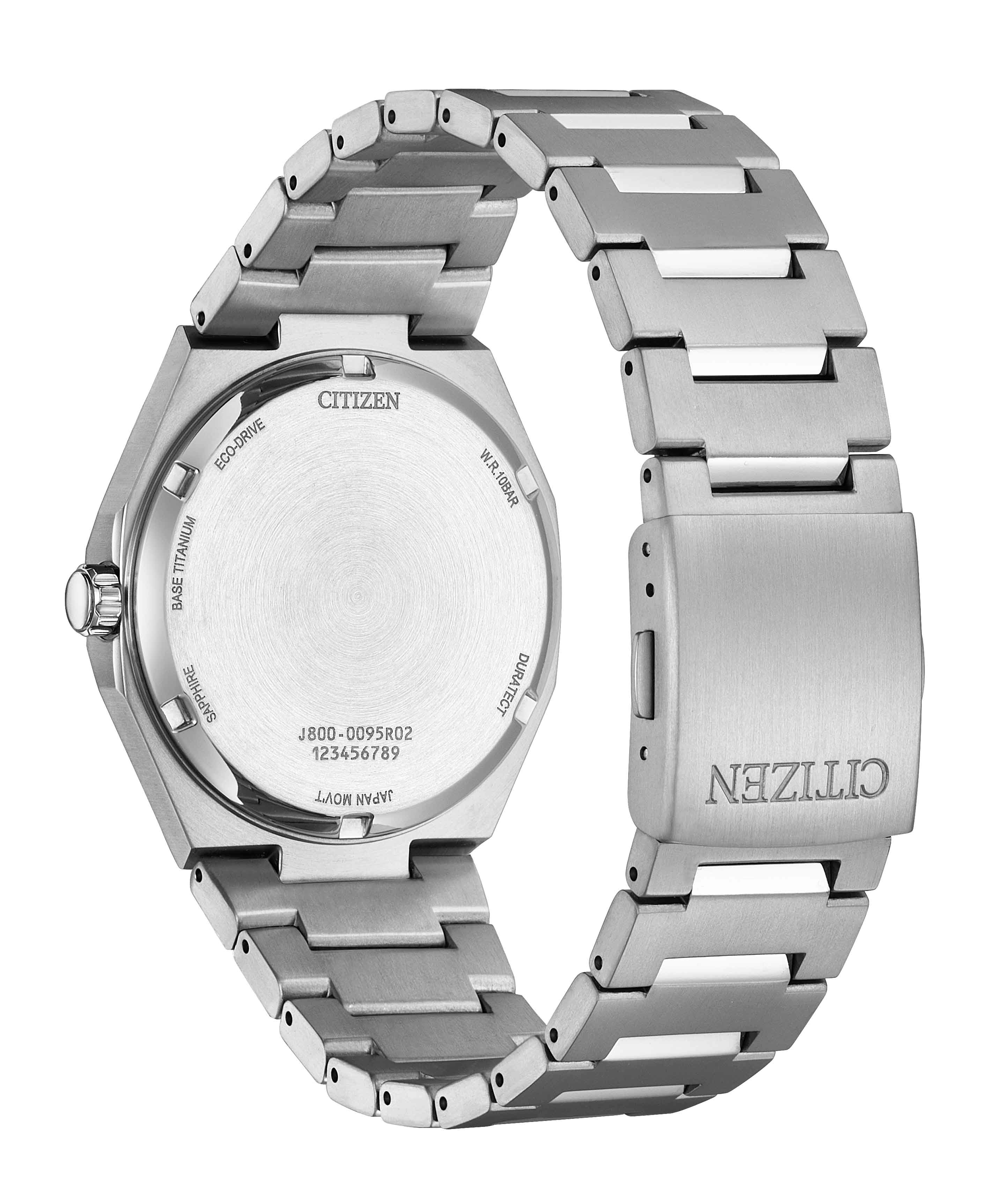 Citizen AW0130-85X Men's Super Titanium Bracelet & Clasp Detail - Zamana