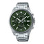 Casio Edifice EFV-610D-3C men's green dial stainless steel chronograph watch
