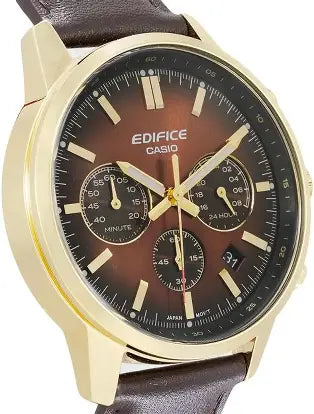 Casio EFR-575CL-5A 100M water resistant leather strap watch