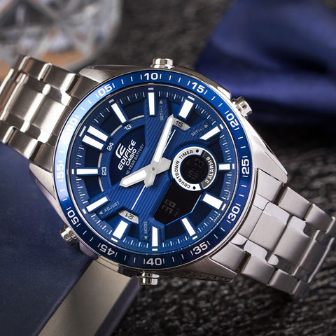 Casio Edifice Analog-Digital Blue Dial Men's Watch-EFV-C100D-2AVDF (EX440)