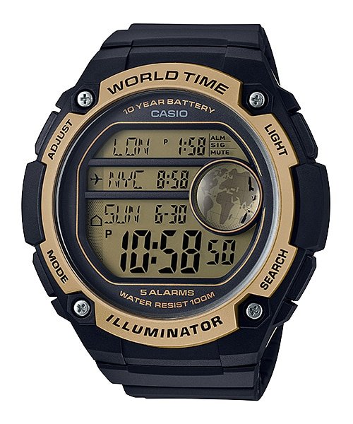 Grey Dial Mens Digital Casual Quartz Casio Watch Youth AE - 3000W - 9A - Zamana.pk Main image